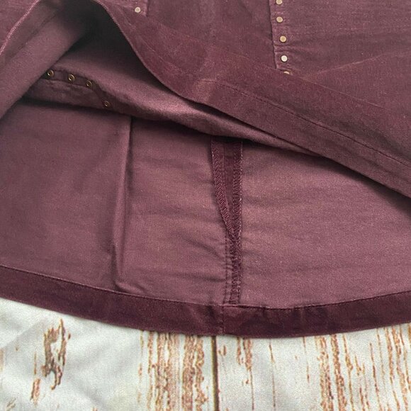Abercrombie & Fitch Womens Studded Velour Mini Skirt-Brown-Size 0-GUC - Picture 4 of 7